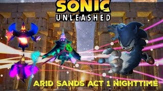 Sonic Unleashed Part 16 Arid Sands Act 1 [Nighttime ] (PS3)