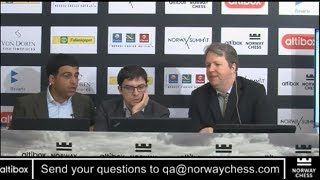 MAXIME VACHIER-LAGRAVE VS VISWANATHAN ANAND - ANALYSIS AND INTERVIEW AFTER GAME | NORWAY CHESS 2017