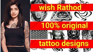 Wish Rathore 100% original tattoo designs.#wishRathod