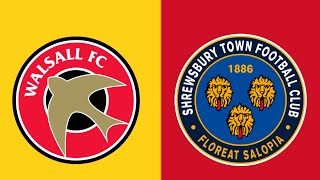 Shrewsbury Town vs  Walsall English Football League Trophy football