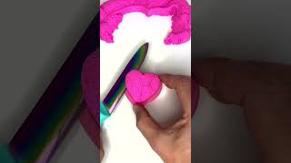 Very Satisfying and Relaxing  Crunchy Colorful Kinetic Sand Cutting vs Beads Part 116 #ASMR #shorts