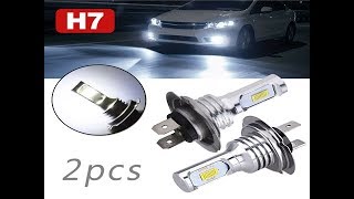 2pcs H7 DC12-24V 55W Car LED Headlight Bulbs Light lamp High Low