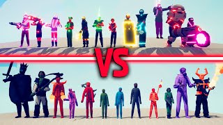 ZOMBIES TEAM vs NEON TEAM - Totally Accurate Battle Simulator | TABS