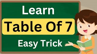 Table of 7 | Table Of 7 In English | English Table Of 7 | 7 Table Learning | Table of 7 x 1 = 7