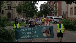 Karlsruhe Demo - 5x um die JVA am 23.07.2023