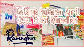 Unboxing Belanja Bulanan April || Belanja Sesuai Kebutuhan || (edisi Ramadan 2021)