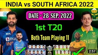 India vs South Africa 1st T20 Playing 11 Comparison | Ind vs SA T20 Playing 11