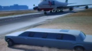 Grand Theft Auto V (GTA V) - big plane crash on runway