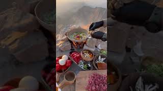 تجربة لا تُنسى ⛰️🥘 منو عنده فوبيا المرتفعات 😅 ؟