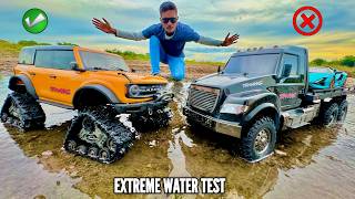 RC Traxxas Truck Vs RC Defender Offroad Track Testing - Chatpat toy TV