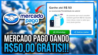 🔥URGENTE! SAQUE AGORA R$ 50,00 de GRAÇA com o MERCADO PAGO⚡Aplicativo para ganhar dinheiro!