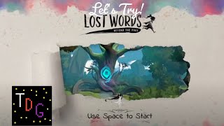 Let's Try - Lost Words Demo - Platforming through a journal!