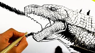 AMAZING How to Draw Godzilla Atomic Breath