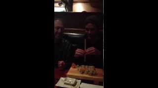 David Bendeth teaches Masato (Coldrain) how to eat Sushi