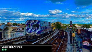 IRT Pelham Line| (6) Lcl & (6X) Exp Train Action w/ Work Train Action @ Castle Hill Avenue