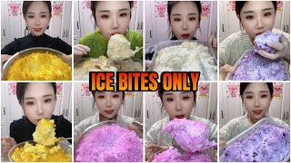 YY EATING SOFT FLAVOURED ICE ONLY BITES ASMR / SOFT SQUEAKY ICE SOUNDS / ICE EATING VIDEOS