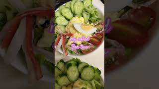 Healthy salad for two #myowndesign #yummy #japanslife  #japanesefood  #shortsvideo  #asmrfood