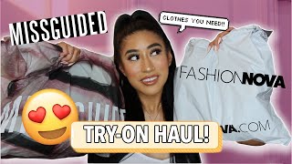 FASHIONNOVA AND MISSGUIDED TRY-ON HAUL *MUST HAVES*