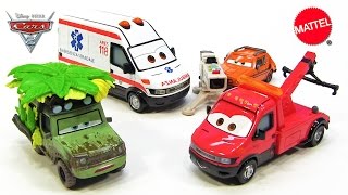 Disney Cars Alfredo the Ambulance Towin Eoin Wild Miles Axlerod Grem with Camera Deluxe 2014