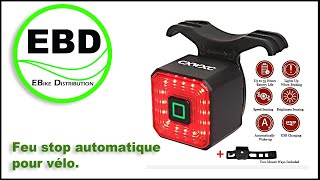 Feu stop automatique pour vélo.