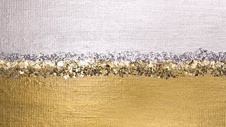 Abstract Acrylic Paint Gold and Silver Glitter