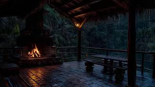 Rain Is A Gift For Sleep | The Melodious Sound of Rain & fireplace Brings You into Beautiful Dreams