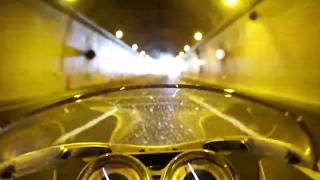 riding through tunnels, I love it. Thruxton 1200.