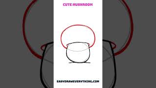 Cute mushroom drawing #easytodraw #cutedraws #howtodraweverything