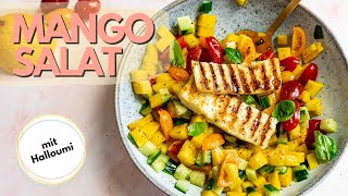 Fruchtiger Salat mit Mango und gegrilltem Halloumi 🥭  | #shorts