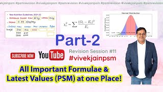 All PSM Formulae and Latest Values at One Place (Part -2) #vivekjainpsm #psmrevision #neetpg #inicet