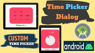 Custom TimePicker in Android | In Java | Android Tutorial - Quick + Easy