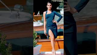 Georgina Rodriguez's blue fashion style #celebrity #fashion #shic#inspiration #short.