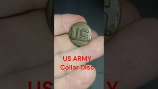 US ARMY Collar Disc found #metaldetecting! WWII era? Diggin' Florida w/ Rob! #short