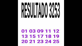 RESULTADO DA LOTOFACIL 3253