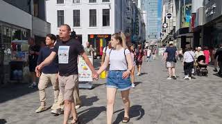 Walking in Brussels Capital of Belgium, August 9, 2022