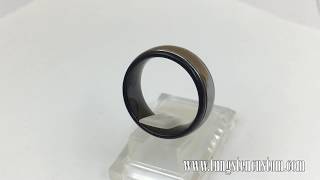 Women Men Black and Silver Dome Gunmetal Tungsten Carbide Wedding Band Rings