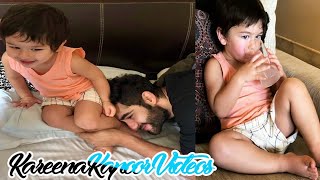 Taimur Ali Khan playing video with has Mamu