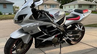 Short ride on My 2003 Honda CBR 600 4FI