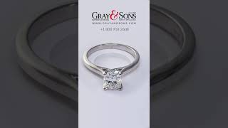 GIA certified cushion brilliant cut diamond 1.55 carat (H color, VS2 clarity) solitaire ring