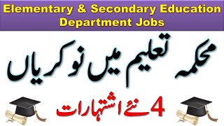 Primary School Teacher Jobs 2021 Advertisement | Elementary and Secondary Education Govt Jobs 2021