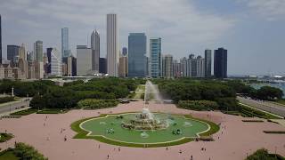 DJI Mavic Pro - Downtown Chicago - Buckingham Fountain - Willis Tower - Grant Park - 4K Video