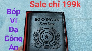 ví da bò, bóp da bò khắc bộ công an, bóp công an