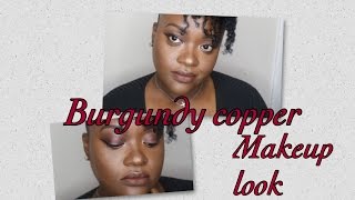 Burgundy Copper Makeup tutorial