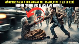 Niño Pobre Salva a una Anciana Millonaria, Pero lo que Sucedió Después Transformó su Vida...