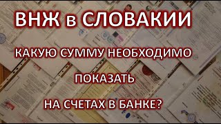 ВНЖ в Словакии Какую сумму показать на счетах в банке