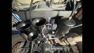 HORNBLASTER TRAIN HORNS INSTALLED F250 FORD