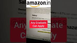 Amazon is hiring #jobsinindia #jobupdates #fresherjobs