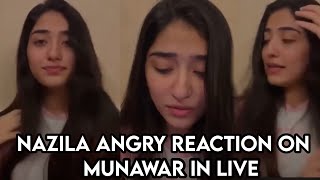 Munawar Farooqi Girlfriend NAZILA Angry Reaction on Munawar & Ayesha in LIVE