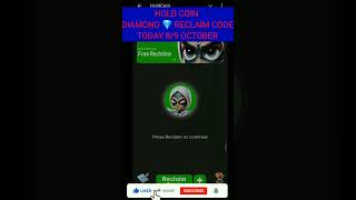 9 October Hold Coin diamond 💎 reclaim today Today 9 October | Hold coin diamond 💎 reclaim code today