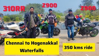 Chennai to Hogenakkal water falls on Z900 and bmw 310rr